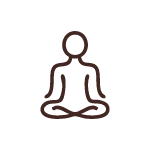 Icono persona meditando